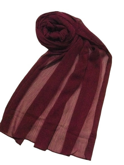 CRINKLE CHIFFON HIJAB -  DARK MAROON