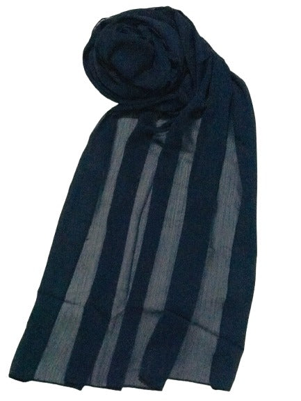 CRINKLE CHIFFON HIJAB -  NAVY BLUE