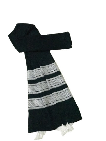 CHAK SILAYI WITH TASSELS -  BLACK