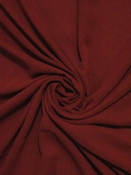 CHIFFON PLAIN HIJAB -  DARK RED