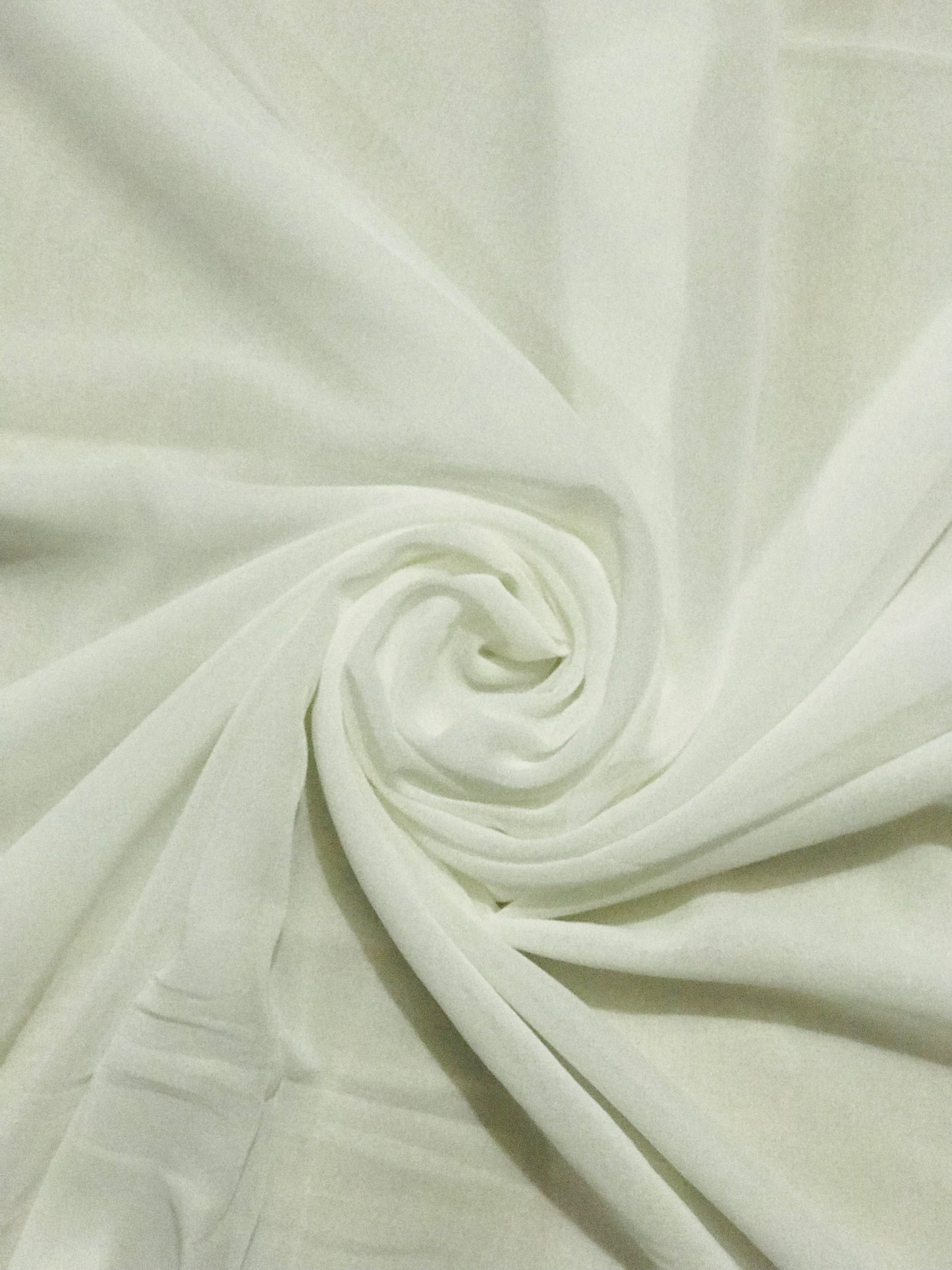 CHIFFON PLAIN HIJAB -  WHITE